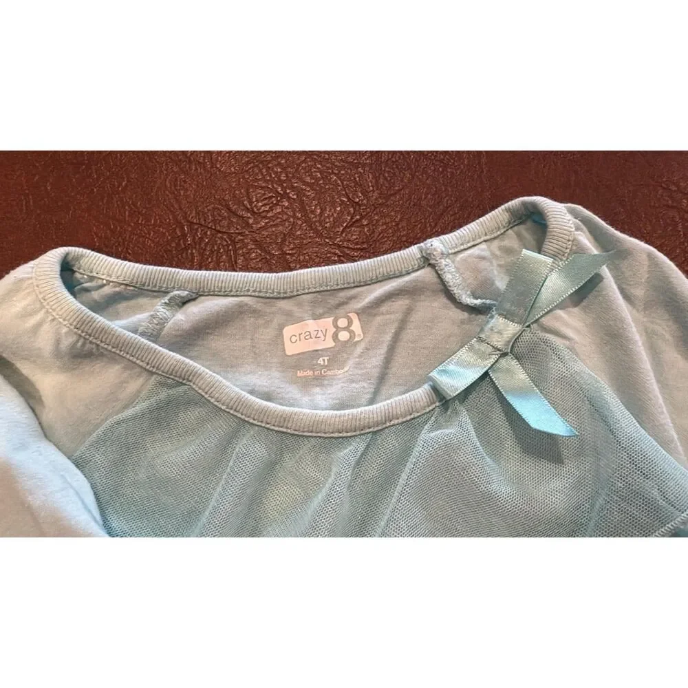 Crazy 8 girls shirt size 4t  3/4  sleeve
